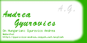 andrea gyurovics business card